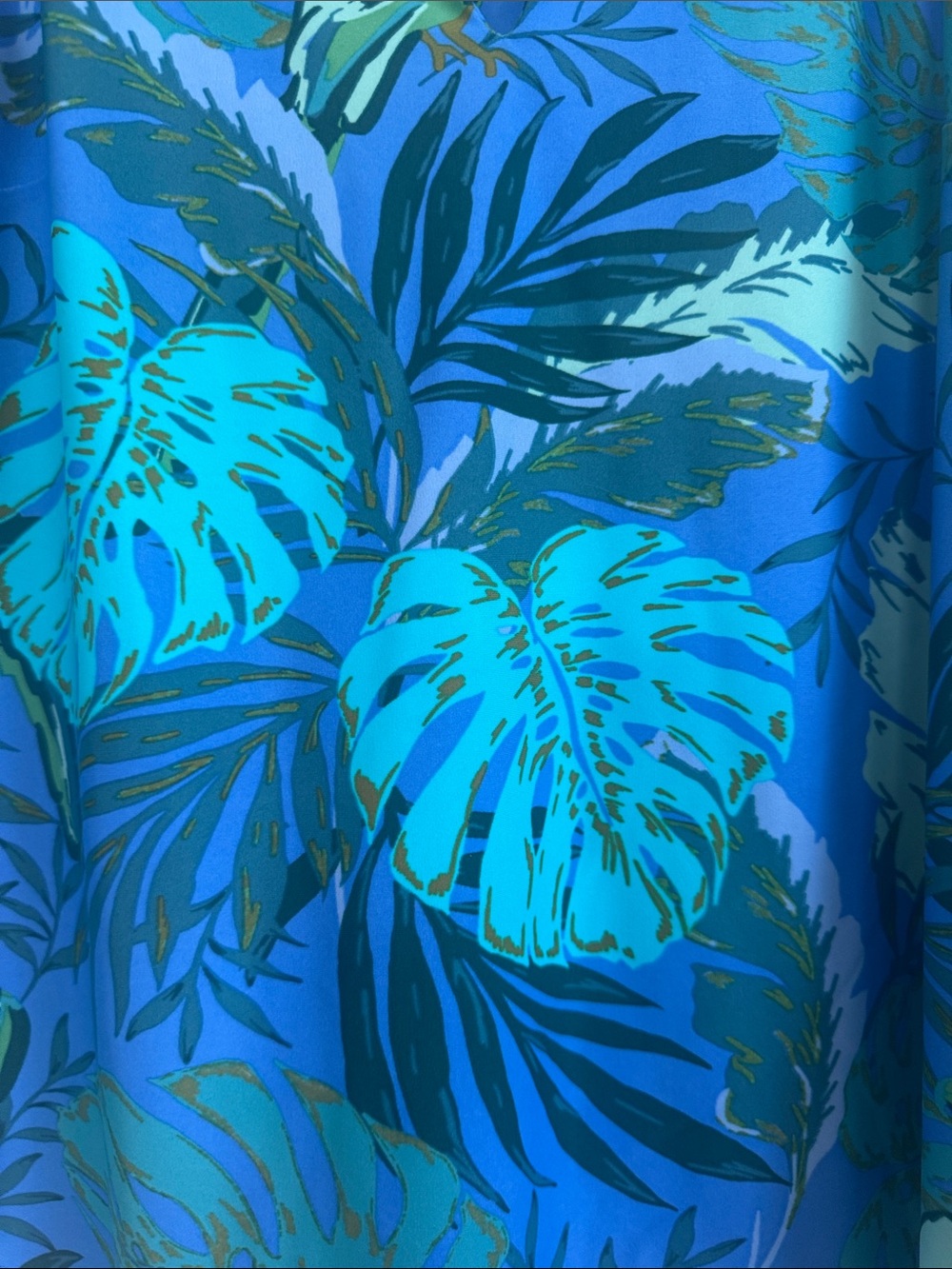 Jude Connally Teal and Blue Tropical Sleeveless Blouse - Picture 7 of 9